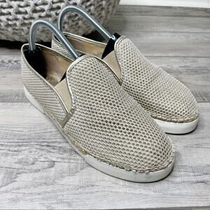 Vince Camuto Tambie Metallic Slip On Espadrille Sneakers Silver Size 8.5M